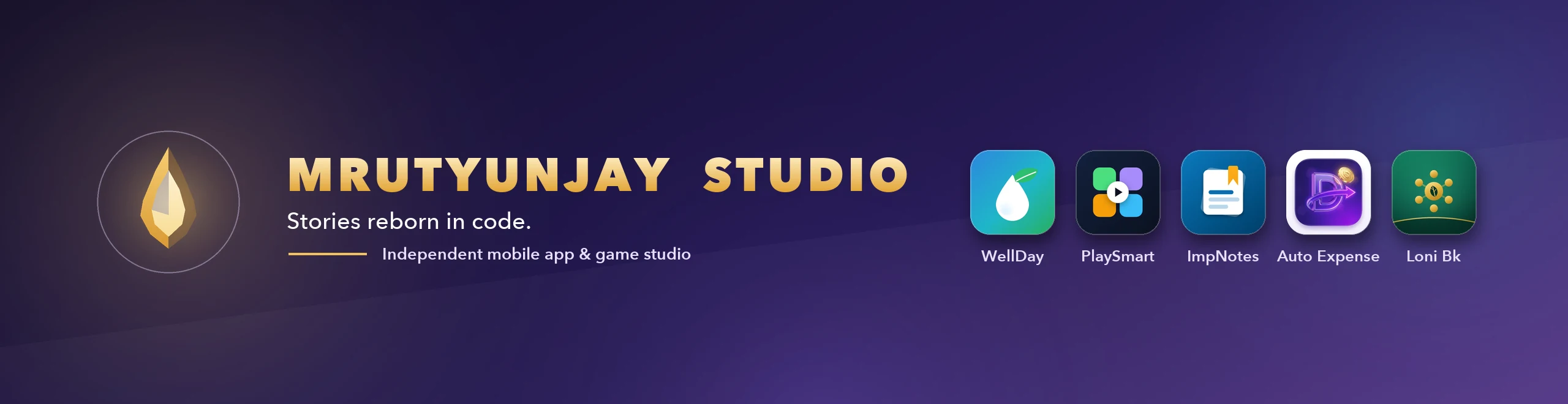 Mrutyunjay Studio — WellDay, PlaySmart, ImpNotes, Auto Expense Tracker and the Loni Bk Village App